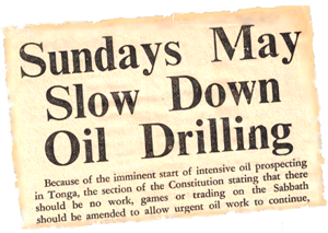 Sundays may slow drilling