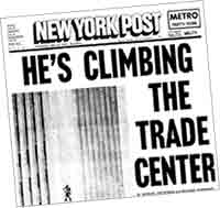 He's Climbing the Trade Center image